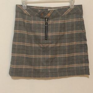 Short plaid skirt